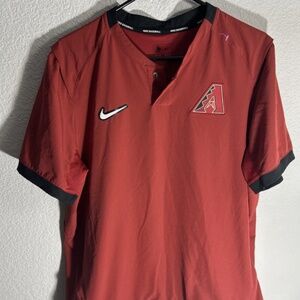 Nike MLB Authentic Arizona Diamondbacks Practice Jersey Short Sleeve Medium Red
